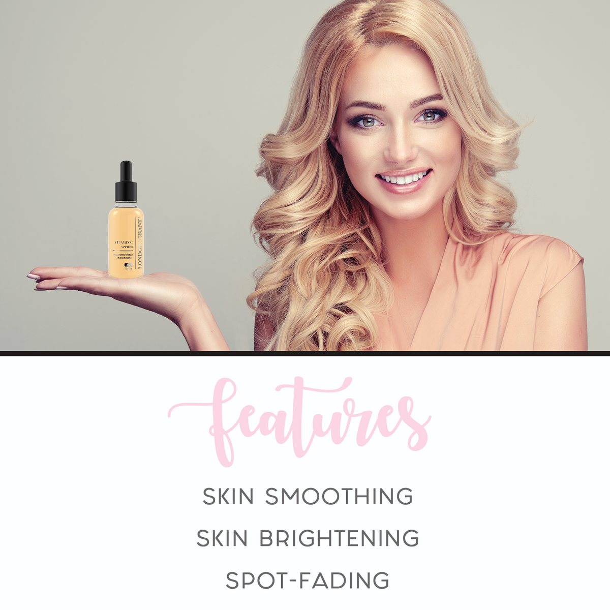 Vitamin C Anti-Aging Serum (25%) Hyaluronic Acid + Aloe Leaf Extract 1oz.